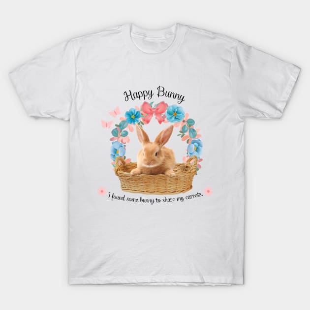 Happy Bunny T-Shirt by MelodyStudio